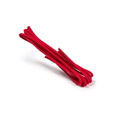 Afbeelding van Kaps Gewaxte ronde Dunne Veters, 2 mm kwaliteit 100% katoenen veters voor casual en modieuze schoenen, gemaakt in Europa, 1 paar, veel mooie kleuren lengtes (100 cm 39 inch 5 tot 7 oogparen / 31 Rood)