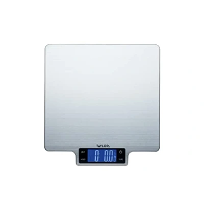 Afbeelding van KitchenCraft Taylor Pro Digitale Keukenweegschaal 24 x 22 1,5 cm Roestvrij Staal Zilver