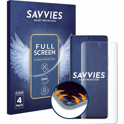 Afbeelding van Savvies Screenprotector voor Xiaomi 13 Pro Folie Beschermfolie transparant volledig dekking (4 Stuks)