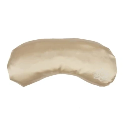 Afbeelding van Bodhi Zacht oogkussen met lavendel lijnzaadvulling, oogmasker voor yoga, ontspanning en meditatie, overtrek van mako satijn of zijde, wellness thuis (van zijde/beige)