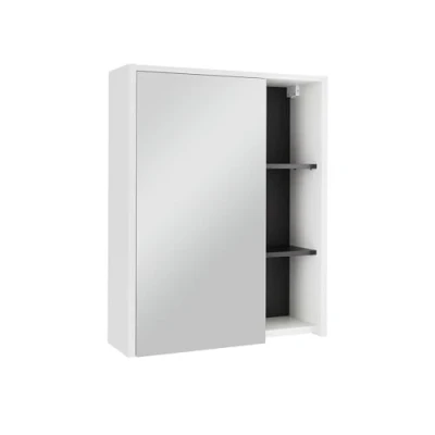 Afbeelding van Vicco ViolaBadkamerspiegelkast 60 x 75 cm met open planken Wit/Grijs