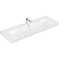 Afbeelding van Villeroy &amp; Boch Subway 2.0 meubelwastafel wit ceramic+ (130 x 47 cm)
