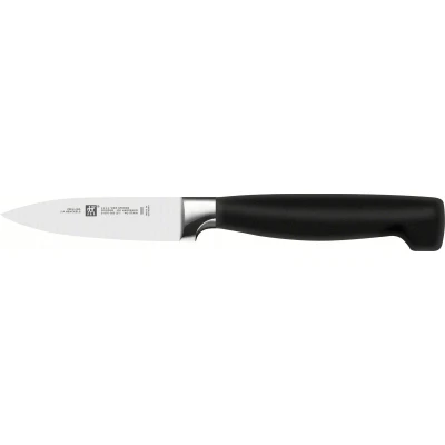 Afbeelding van ZWILLING Vier sterren spick en garneermes, lemmetlengte 8 cm, roestvrij speciaal staal, ergonomische kunststof handgreep, zwart [Made in Germany]
