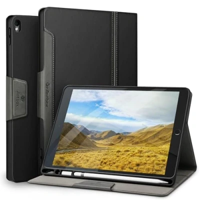 Afbeelding van Antbox Hoes voor iPad Air 3 2019 10,5 inch / Pro 10.5 2017 met Apple Pencil Houder Auto Sleep Wake functie PU Leather Case Cover Smart 2019/2017 (zwart)