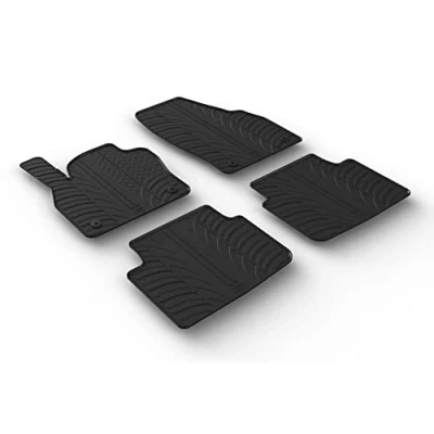 Afbeelding van Gledring Rubbermatten passend voor Skoda Fabia 2014 (T profiel 4 delig + montageclips)