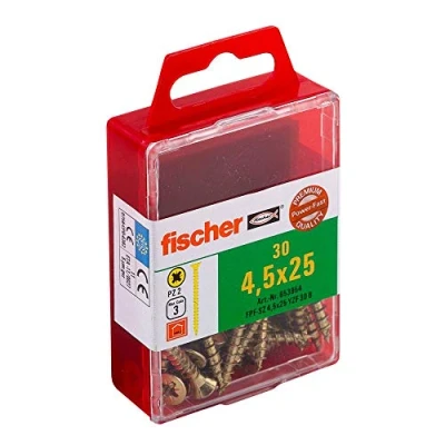 Afbeelding van fischer PowerFast 8,0 x 100, houtbouwschroeven met gedeeltelijke schroefdraad en zeskantkop voor constructieve houtbouw, Torx aandrijving, blauw verzinkt, 50 stuks