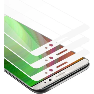 Afbeelding van Cadorabo 3x Screenprotector geschikt voor Huawei MATE 8 Volledig scherm pantserfolie Beschermfolie in TRANSPARANT met WIT Getemperd (Tempered) Display beschermend glas 9H hardheid 3D Touch