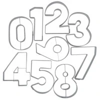 Afbeelding van Städter RVS Uitstekers Cijfers groot set/9
