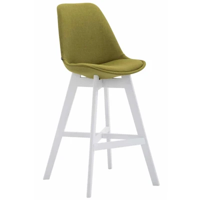 Afbeelding van Barkruk Narvik Stof Wit Frame Groen