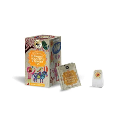 Afbeelding van Ministry Of Tea Tumeric liquorice ginger bio 20 zakjes
