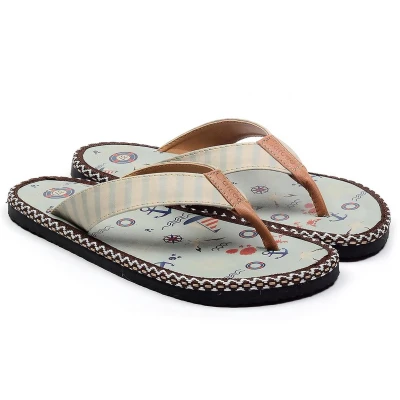 Afbeelding van GOBY Zee Leven Slippers Sandalen Handgemaakt Premium Kwaliteit Maat 40