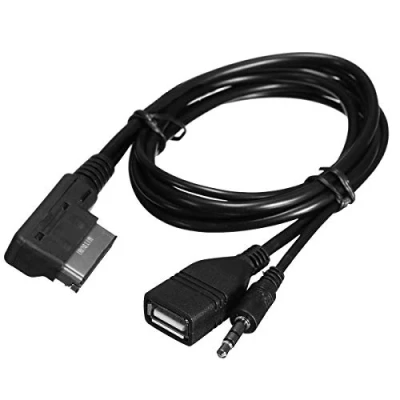Afbeelding van Keenso auto AUX audio USB kabel, muziek MDI AMI MMI interface + oplader kabel voor A6L A8L Q7 A3 A4L A5 A1 Elektronische Accessoires