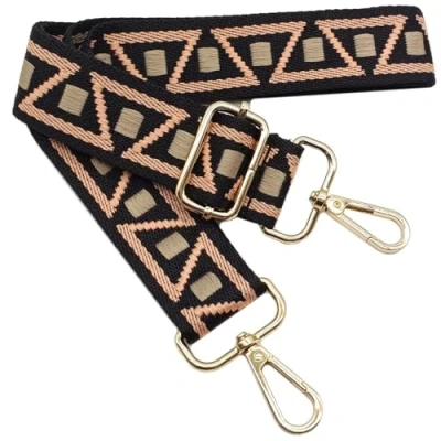 Afbeelding van Gekleurde schouderriem voor damestassen, brede tasriem, zwart, roze, kaki, verstelbare met gouden karabijnhaak, duurzaam, crossbody tas, handtas, doe het zelf schouderaccessoires