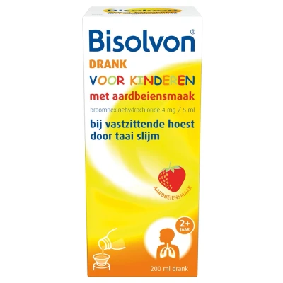 Afbeelding van Bisolvon Drank voor Kinderen Aardbei 200ML