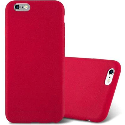 Afbeelding van Cadorabo Hoesje geschikt voor Apple iPhone 6 / 6S in FROST ROOD Beschermhoes gemaakt van flexibel TPU silicone Case Cover