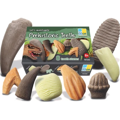 Afbeelding van Yellow door prehistorische tanden discovery set 8st