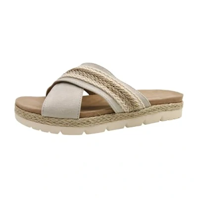 Afbeelding van TOM Tailor Licence Flache Muiltjes, Dames, Maat: 38, Marble Polyester