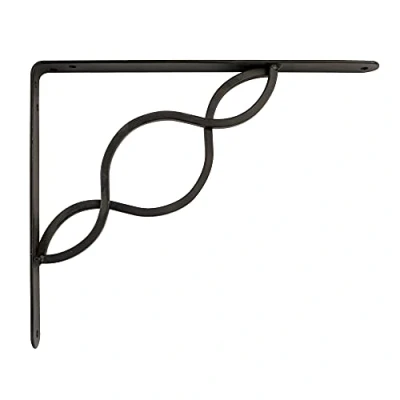 Afbeelding van AMIG Plankdrager/steun/beugel Decoratief metaal zwart H200 x B150 mm Tot 180 kg Plankdragers