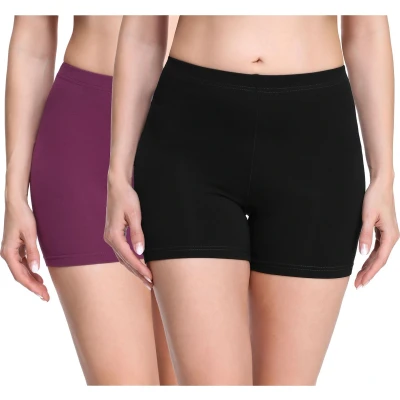 Afbeelding van Merry Style Dames Leggings Shorts Korte Viscose Wielershorts 2Pack MS MS10 283 LE 2P Zwart/Wijnrood (2Pack) XXL