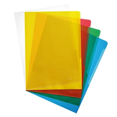 Afbeelding van Durable Zichttassen 2337 DIN A4 Polypropyleen 0.12 mm Transparant, Geel, Rood, Groen, Blauw 233700 100 stuk(s)