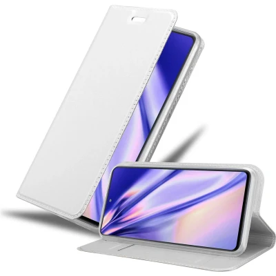 Afbeelding van Cadorabo Hoesje geschikt voor Samsung Galaxy S20 FE in CLASSY ZILVER Beschermhoes met magnetische sluiting, standfunctie en kaartvakje Book Case Cover Etui