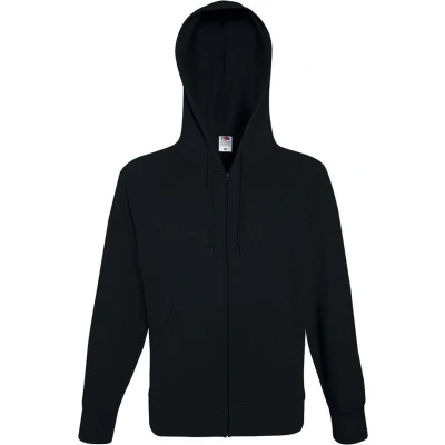 Afbeelding van Fruit of the Loom hoodie vest met rits lichtgewicht maat M (zwart)