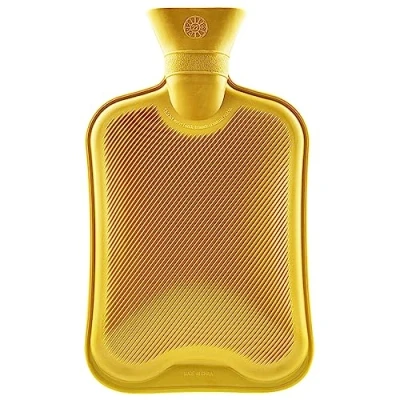 Afbeelding van Hot Water Fles Grote 1.8L Rubber Warm Bag 1, 2 of 3 Pack Geribbeld Oppervlak Eén Kant voor Pijnverlichting Koud Kompres Krampen Rugpijn Nekpijn (Geel, 1 stuk)