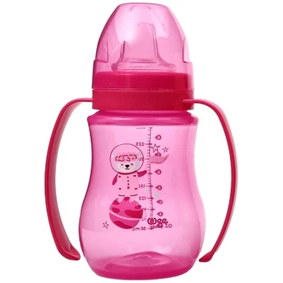 Afbeelding van Weebaby Galaxy Roze 250ml Brede Fles met Handvatten MW021754