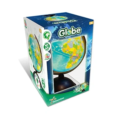 Afbeelding van Science4You Lichtwereldbol voor kinderen vanaf 8 jaar, interactieve wereldbol en geografische atlas kinderen, wetenschap geografiespellen met quiz, educatief spel