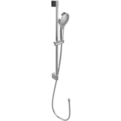 Afbeelding van Villeroy &amp; Boch Verve Showers Doucheset met verstelbare handdouchehouder en handdouche 3 straalsoorten, douchesysteem ronde douchekop, chroom