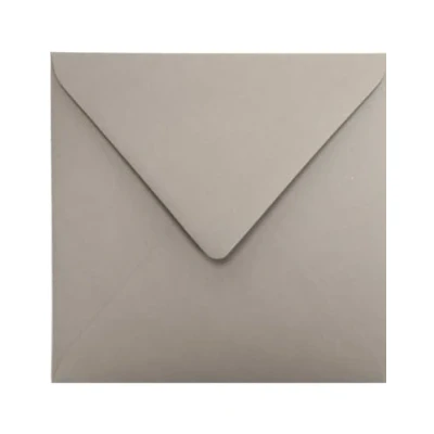 Afbeelding van Netuno 25 vierkante enveloppen grijs 155x155mm 120g Materica Clay milieuvriendelijke elegante voor bruiloft Kerstmis verjaardag