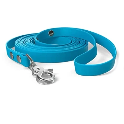 Afbeelding van 5m sleepriem, hondenriem, handlus, cyaanblauw, zeer stevig, vuil en waterafstotend