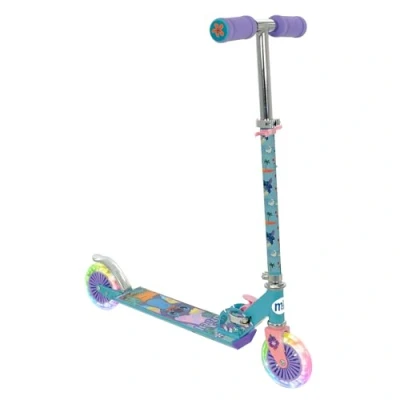 Afbeelding van Stitch Kids scooter voor meisjes en jongens Opvouwbare inline met 2 wielen step verstelbare paarse oplichtende twee oplichten 58 x 30 80