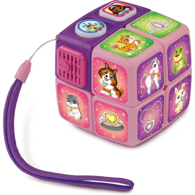 Afbeelding van VTech Kubus Draai de Ontdek Spelersgewijs Interessante Weetjes over Huisdieren van Prinses Speel Uitdagende Spellen Vanaf 4 Jaar