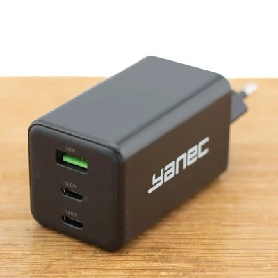 Afbeelding van Yanec Compacte GaN lader USB A C 100W