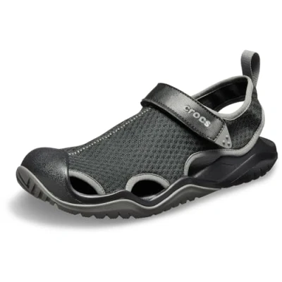 Afbeelding van Crocs Heren Swiftwater Mesh Deck Sandalen Water Schoen, Zwart, 39 EU