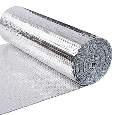 Afbeelding van VOUNOT Thermische isolatie van aluminiumfolie, dubbelzijdig, 3,2 mm, duurzaam, voor reflector, warmteradiator en bescherming tegen kou, ideaal ramen, auto, radiator, 20 x 0,6 m