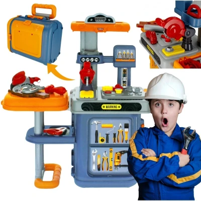 Afbeelding van 3 in 1 Werkbank met Gereedschap een Rolkoffer 3+ MEGA CREATIVE