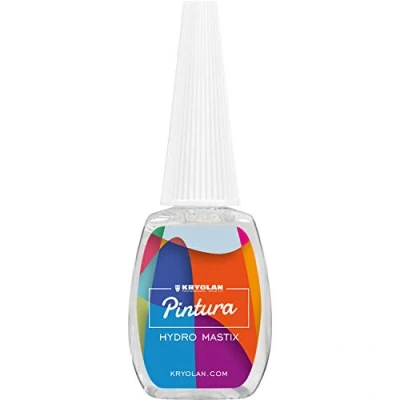 Afbeelding van Kryolan Pintura Hydro Mastix huidlijm, penseelfles 12 ml, oplosbaar in water ideaal voor feestjes, carnaval, Halloween, LARP &amp; make up artists