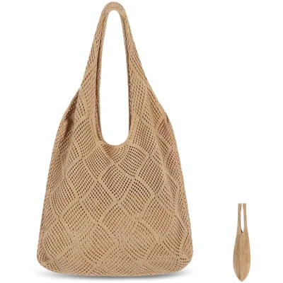 Afbeelding van Ibenzoa® Trendy Gehaakte Strandtas voor Dames met Veelzijdig Gebruik Vakantie en Dagelijks