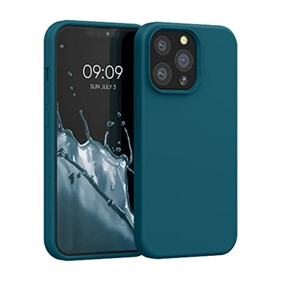Afbeelding van kwmobile telefoonhoesje compatibel met Apple iPhone 13 Pro hoesje Zachte case voor smartphone Back cover in mat petrol