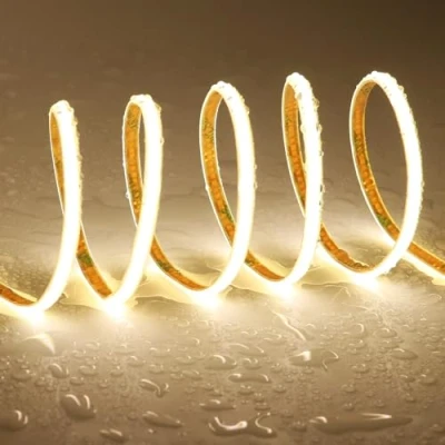 Afbeelding van TOPAI COB ledstrip, 5 meter, natuurwit, mm, dun, waterdicht, 12 V, buiten, 4000 K, hoge helderheid, 400 leds/m, CRI 90+, flexibele sticker, op maat te snijden, voor thuis, slaapkamer, keuken