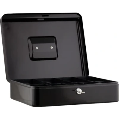 Afbeelding van NIEUW!! Sax Geldcassette 30x24x9 cm, munteninzet, zwart