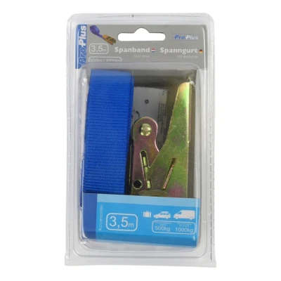 Afbeelding van Pro Plus Spanband met Ratel Blauw 25 mm x 3.5 meter