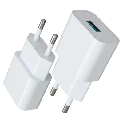 Afbeelding van MyGadget 2x universele oplader USB oplaadstekker adapter (5V / 2A) voeding compatibel met oa Apple iPhone 12 Pro Mini Max 11 X Samsung Galaxy S21 wit