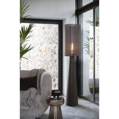 Afbeelding van Light &amp; Living Vloerlamp Micky bruin Ø 38cm 1891961