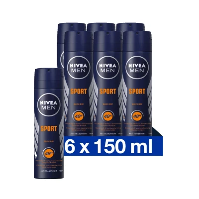 Afbeelding van 6x Nivea Men Deodorant Spray Sport 150 ml