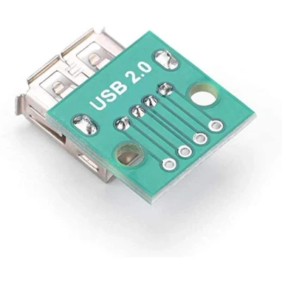 Afbeelding van 10 stuks USB breakout board naar DIP adapter 2.54mm type A 4 pins pinboard