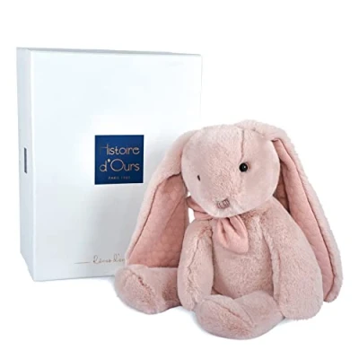 Afbeelding van Histoire d&#039;Ours Pluche konijn roze 40 cm PREPPY CHIC HO3137