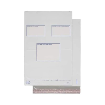 Afbeelding van Blake Puur verpakking C3+ 330 x 430 mm Polypost Polytheen Mailing Bag Enveloppen Peel &amp; Seal (PE64/W/5 PR) Wit Pack van 5